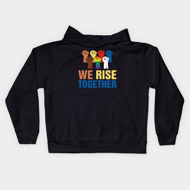 We Rise Kids Hoodie by zellaarts